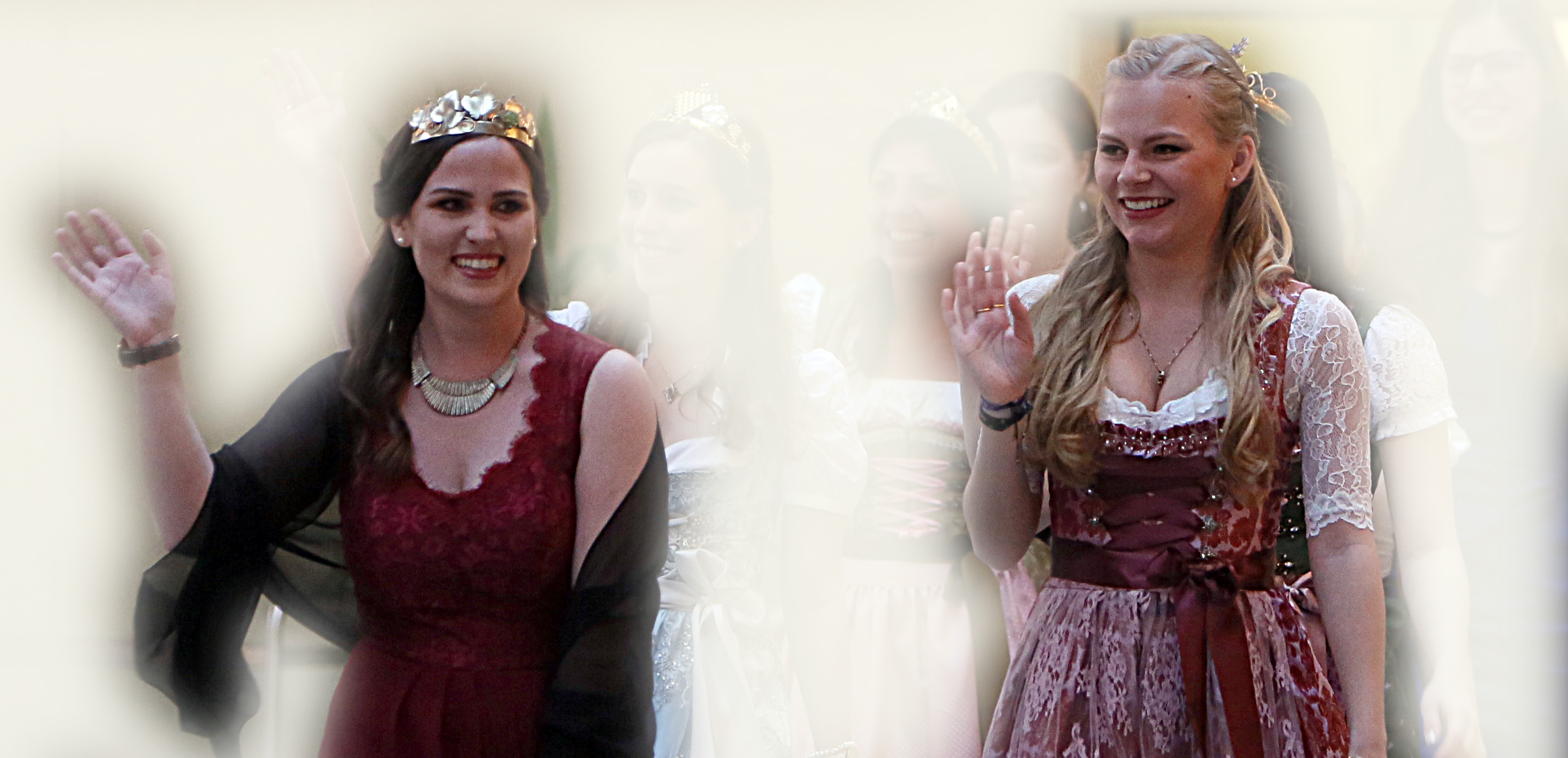 die bisherige Weinprinzessin Maria Wallrapp und unsere neue Weinprinzessin Selina Waltsgott